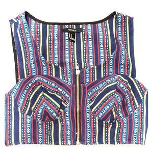 F21 crop top. Stylish multi-color